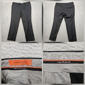 Banana Republic‎ Traveler Pants Men 40x30 Black Flex Technology